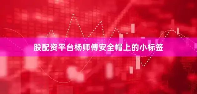 股配资平台杨师傅安全帽上的小标签